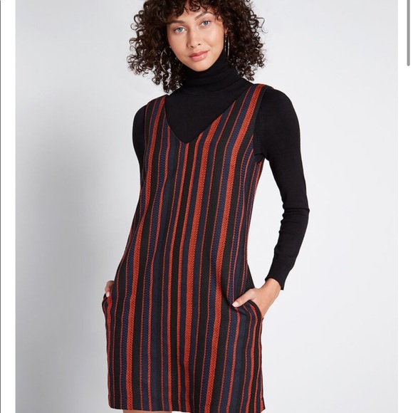 🍁 New Striped Shift Dress ModCloth 🍂 - Picture 1 of 7